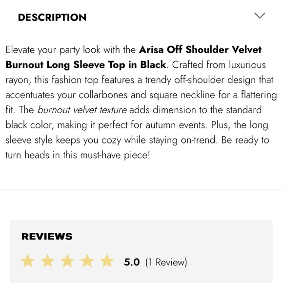 🔥SHOWPO ARISA TOP - VELVET BURNOUT LONG SLEEVE TOP🔥 NWOT - Picture 16 of 16